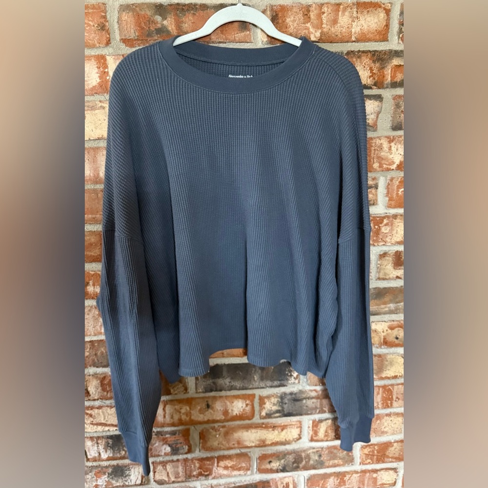 Abercrombie & Fitch waffle knit Long Sleeve Top
